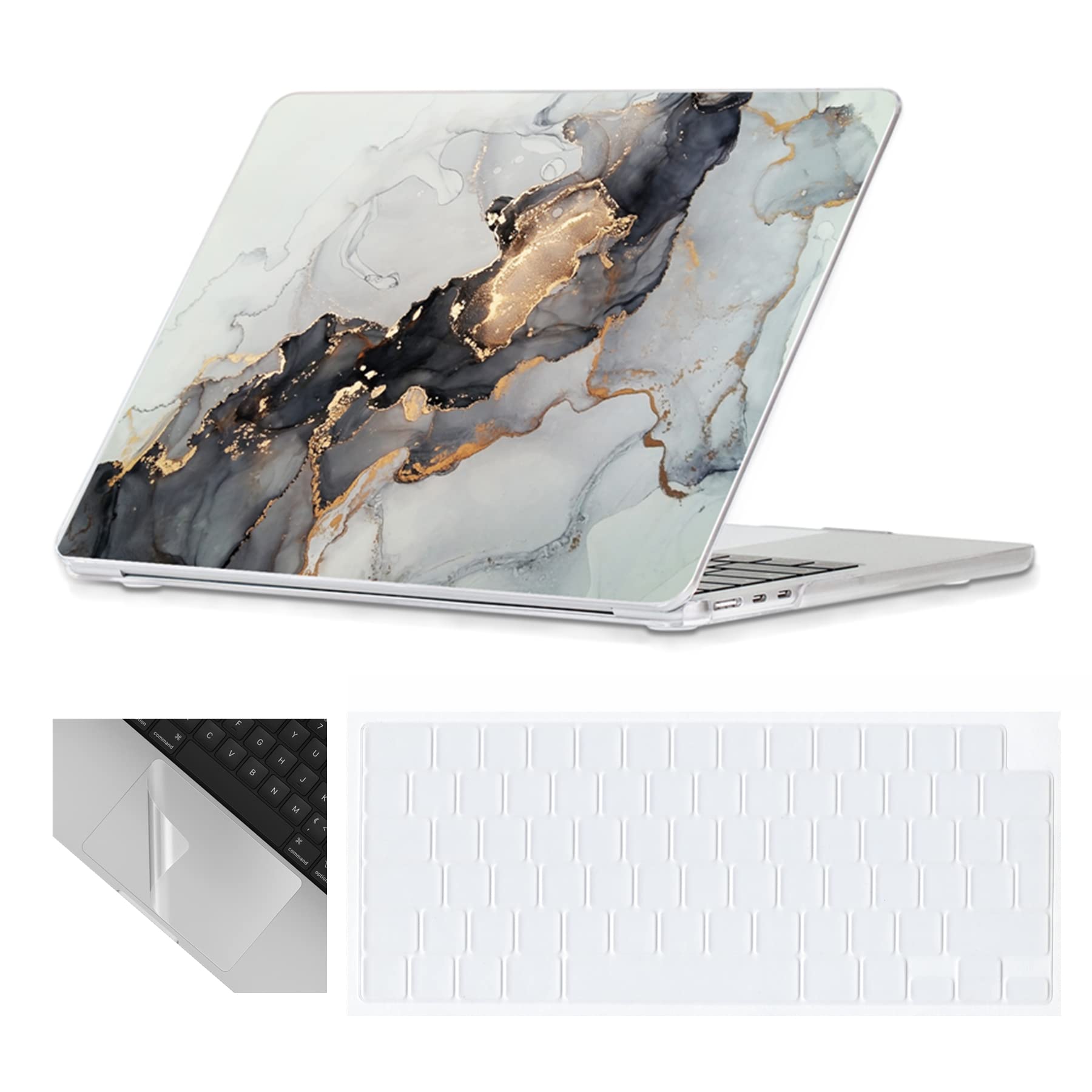 Se7enline Compatible with 13.6 MacBook Air Case M2 M3/M4 2022-2025 for Mac Air 13.6-inch A2681/A3113/A3240 Laptop Hard Shell Case with Keyboard Protective Cover & Trackpad Protector, Colorful Floret — view 72