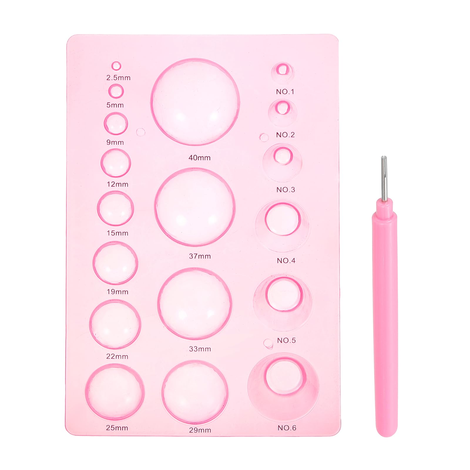 Outil quilling 3D demi-dôme rose avec stylo pour création de fleurs en papier roulé