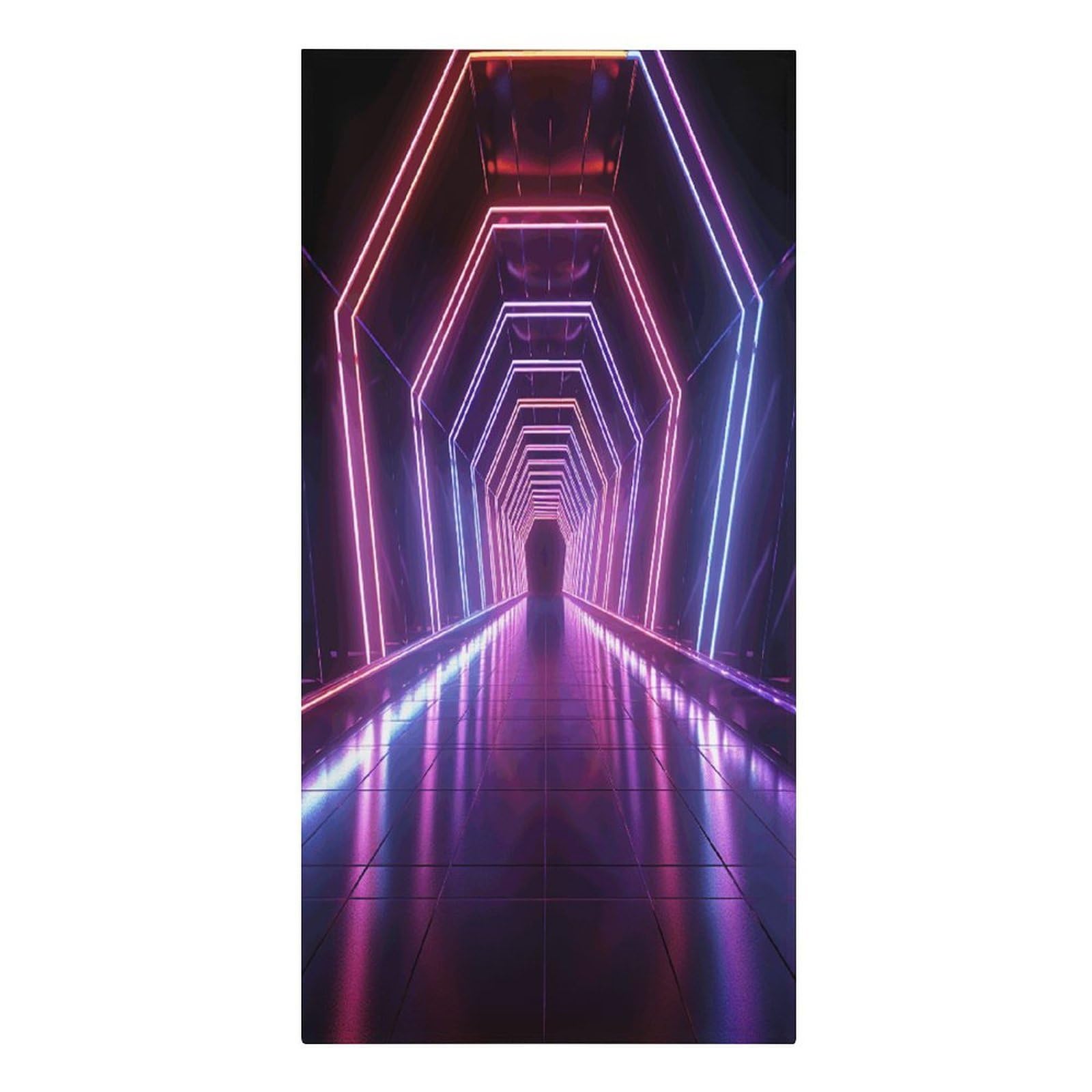 Fekiloot Men's Style Neon Lights Tunnel Large Beach Towel, Travel Towel For Adults Wo, Pool Towels For Beach, Camping, Swim Pool, Gym, Sports& Yoga 61.4"X30.3"