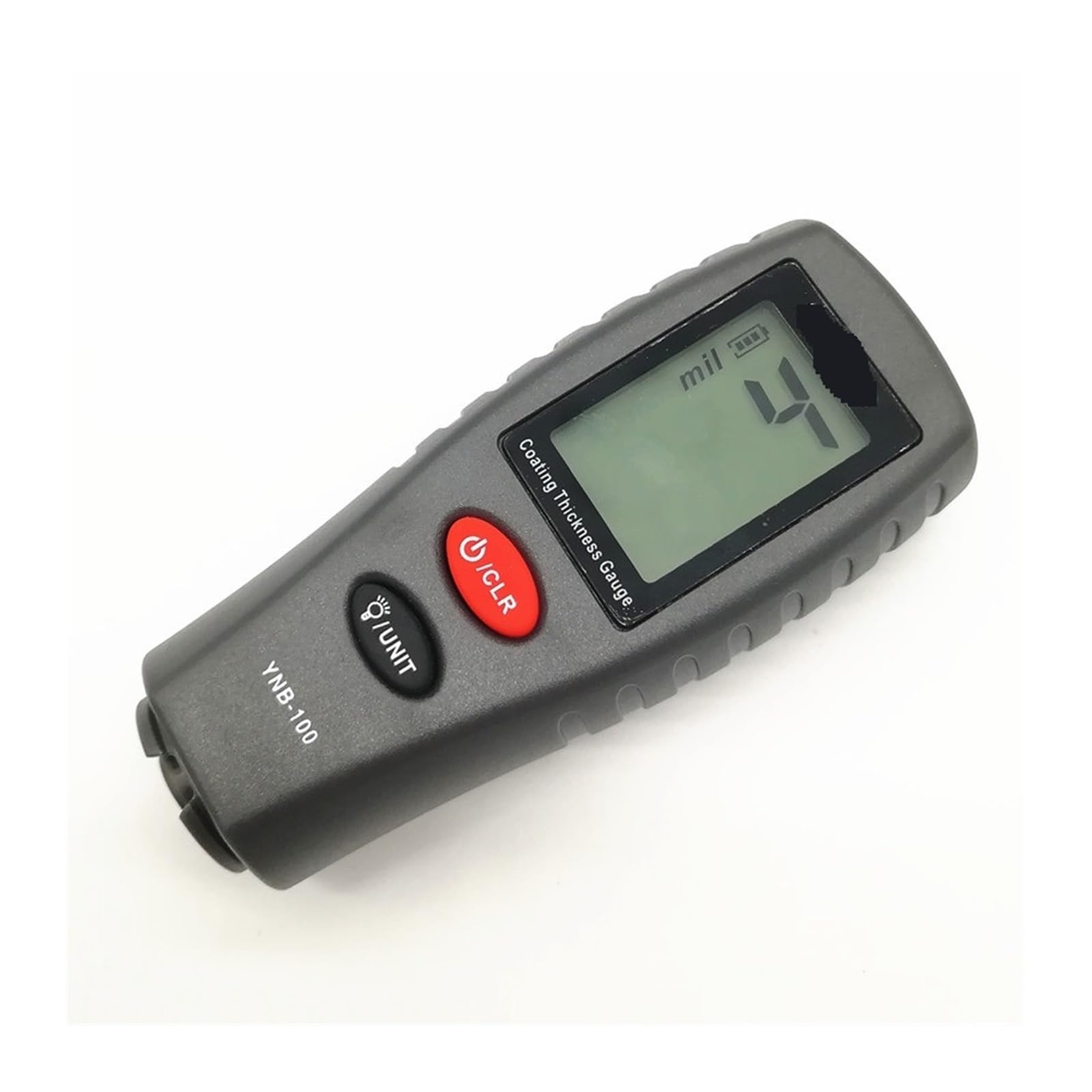 Cyfrowy podświetlany LCD Miernik grubości folii Tester lakieru samochodowego powłoki YNB-100 Dla początkujących majsterkowiczów(B100G with Battery)