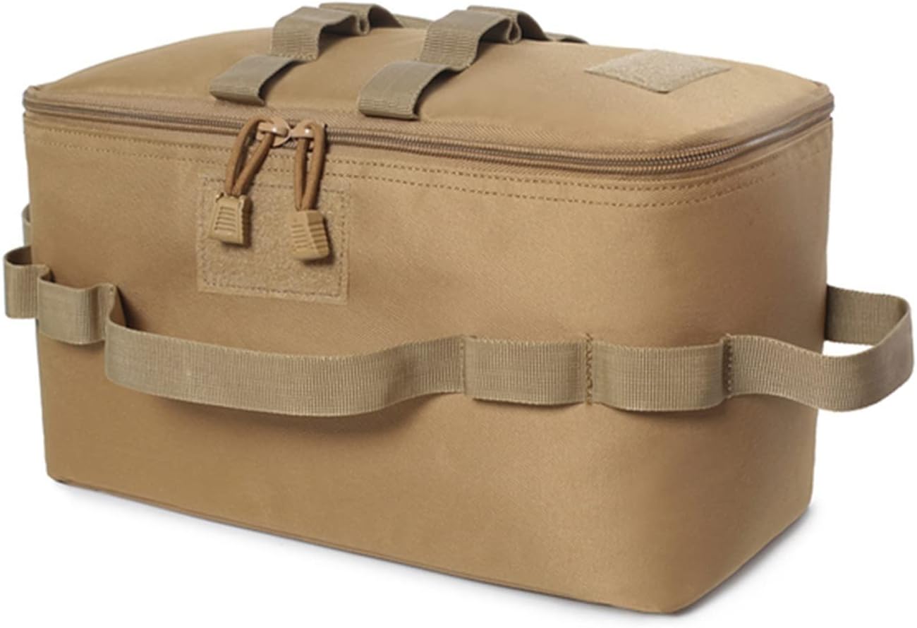 JSEIAJB Outdoor Camping Gas Tank Storage Bag Large Capacity Ground Nail Tool Bag Gas Canister Picnic Cookware Utensils Kit Organizer(E)