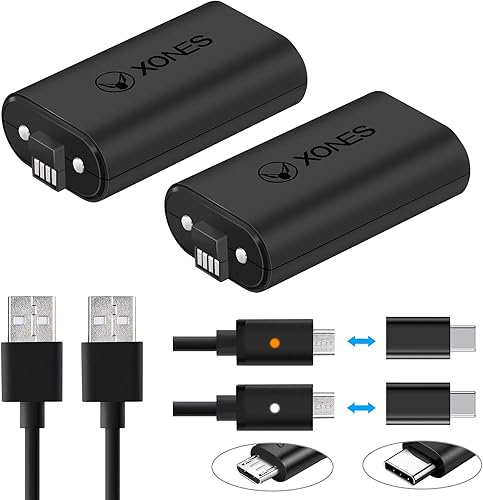 Lithium Rechargeable Battery Pack for Both Xbox Series XS and Xbox OneSXEliteElite 2 Controller Plug Play and Charge Kit Charging Status LED Long