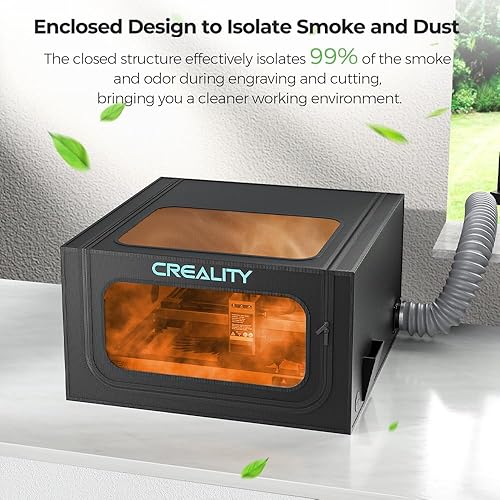 Miniatura 9 de Creality Carcasa para grabador láser, cubierta protectora para máquina de corte láser de humo, contra olores y ruido, con ventilación para