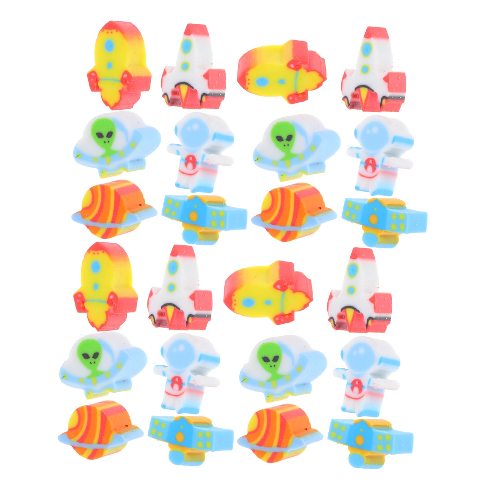KICHOUSE 300Pcs Space Themed Mini Erasers for Fun Classroom Prizes and Party Favors Cute Cartoon Astronaut Design Art Supplies for Homework and School Activities