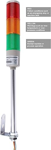Miniatura 2 de LUBAN Luces de pila de torre, luces de señal de advertencia industriales, columna, indicador de señal RGB de seguridad de taller de fábrica, luces