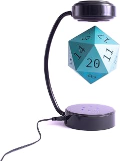 Tabletop D20 Dice with LED Lights - 20-Sided Die for D&D Decoration, Cosplay, and Fantasy Gaming (Turquoise)