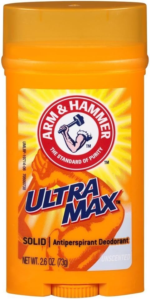 ARM & HAMMER ULTRAMAX Anti-Perspirant Deodorant Invisible Solid Unscented 2.60 oz (Pack of 2)