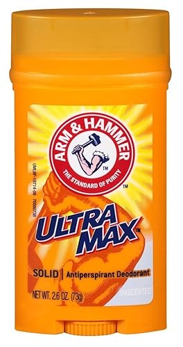ARM & HAMMER ULTRAMAX Desodorante antitranspirante invisible sólido sin perfume, 2.60 onzas (paquete de 2)