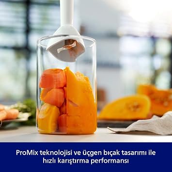 Philips 3000 Serisi El Blenderi ve Ölçü Kabı, 400W Motor, ProMix Teknolojisi, Sıçramayı Önleyen Bıçak Koruması, Ergonomik Tutuş, Kompakt Tasarım (HR2520/00)