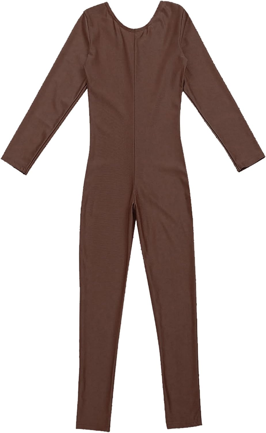 Kids Girls Boys Long Sleeves Full Body Gymnastic Ballet Dance Unitard Solid Color Leotard Bodysuit