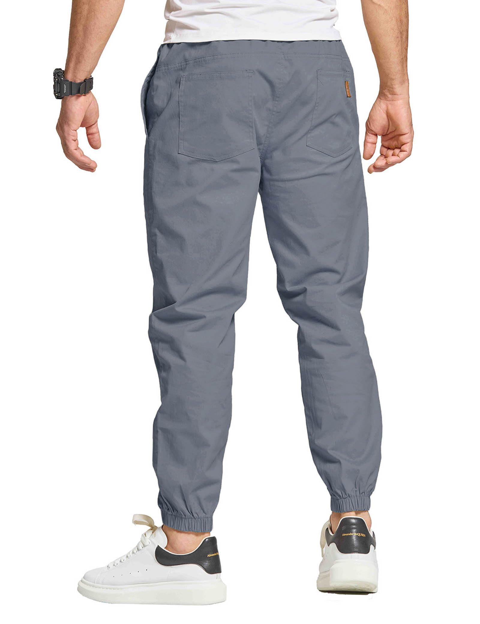 JustSun Pantaloni da Lavoro Uomo Cotone Cargo Casual Pantaloni Tuta Uomo Pantaloni Jogging Slim Fit con Tasche