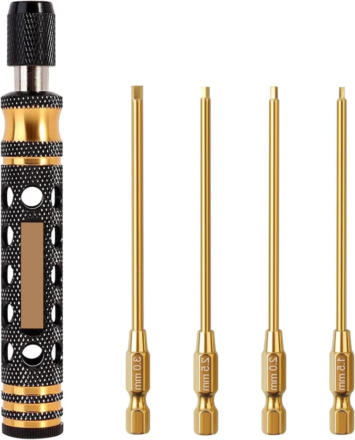 RC Tool, 4 in 1 Hex Screwdriver 1.5 mm 2.0 mm 2.5 mm 3.0 mm, Nut Driver Tool Kit for Modeling Car Hex Repairs