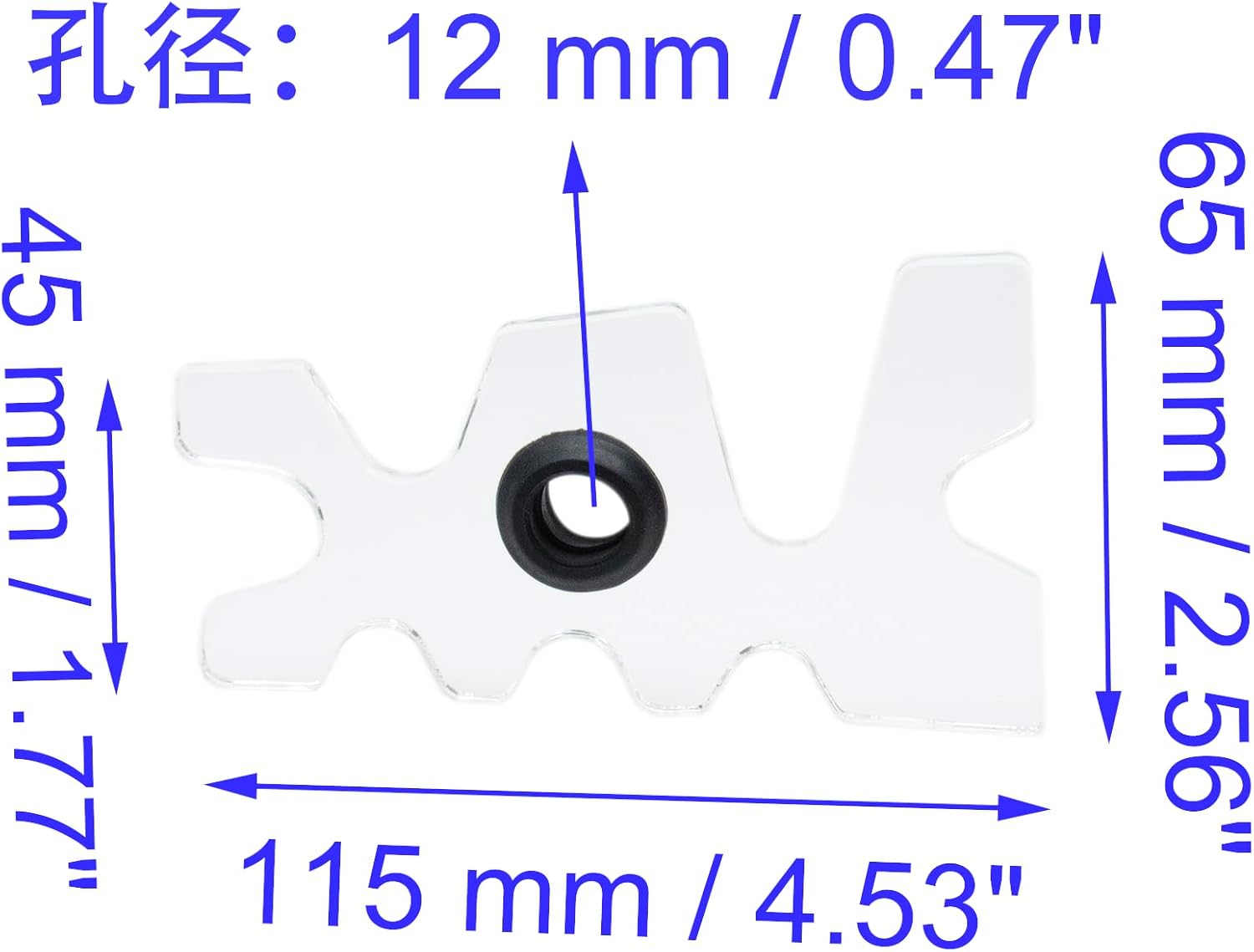 Clear Plastic Moosehead Pool Billiard Cue Bridge Head Pool Stick Holder Snooker/Nine Ball Club Billiard/Pool Cue Accessory 1 Pack