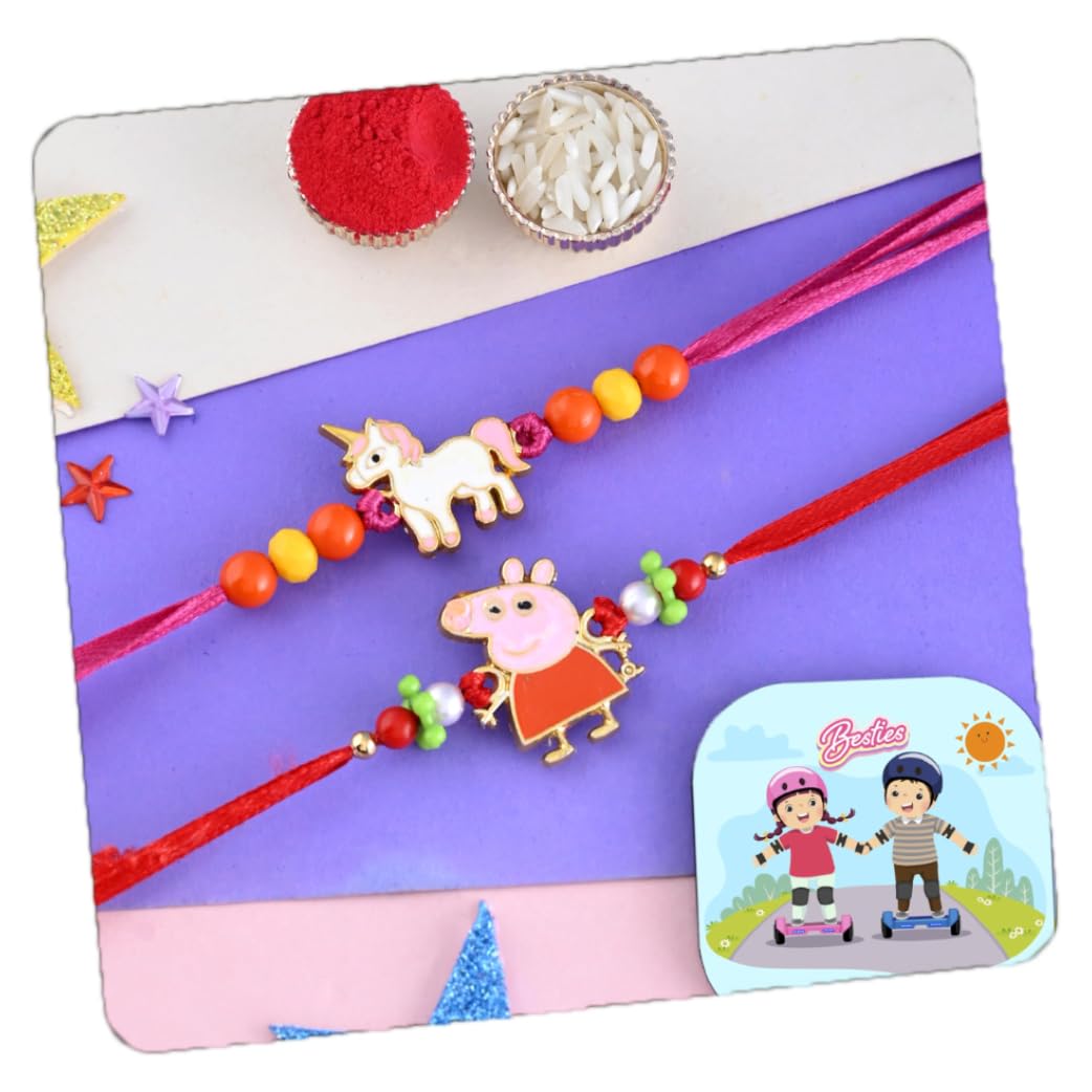 CraftVatika Magnet with Rakhi Gift Combo for Brother Boy Kids Sister Rakhi Set of 2 for Kids Boys Girls Rakhi with Magnet Gift, Fridge Magent for Fridge Door Decor-picture-13