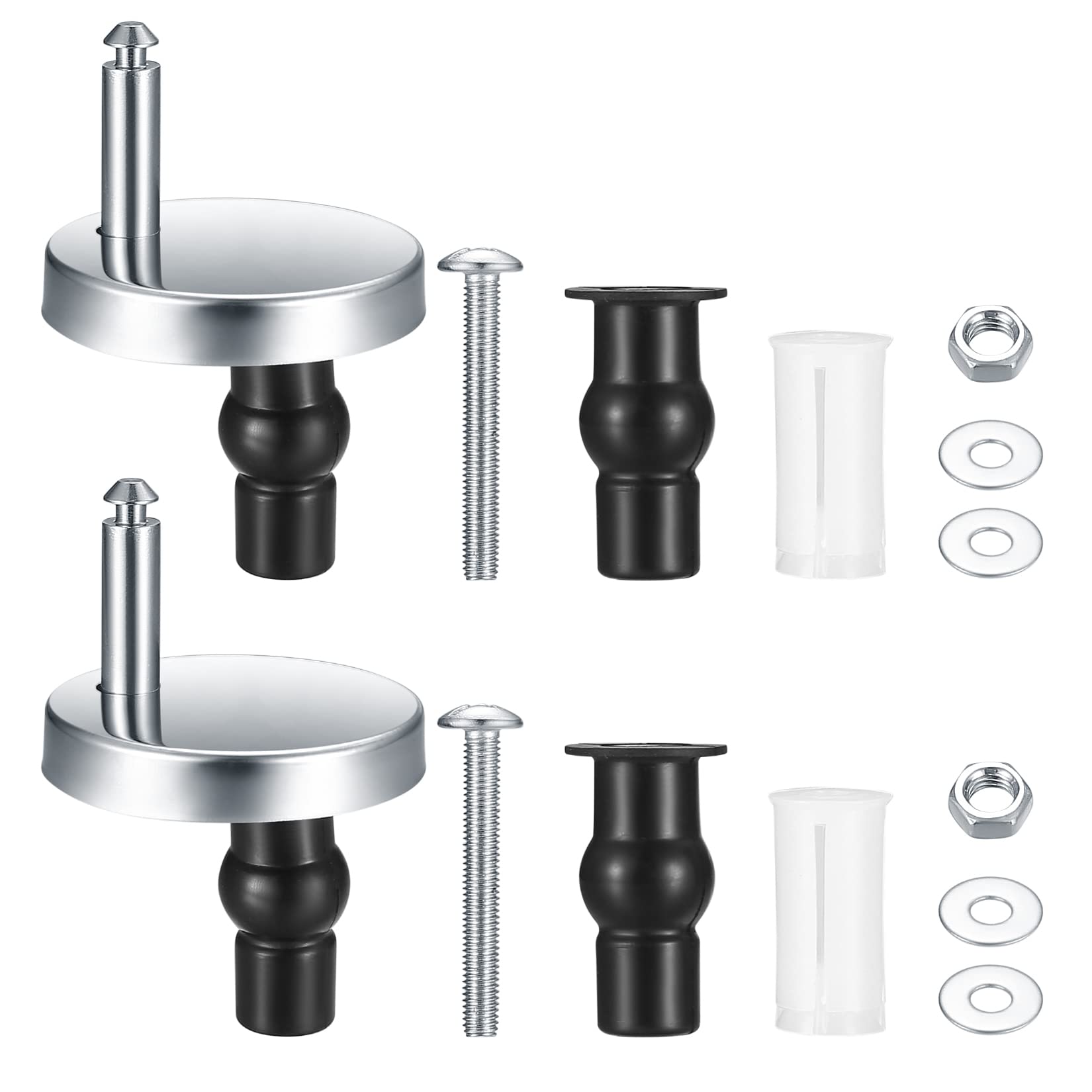 Buy 2 Packs Toilet Seat Hinges Fixings Kit, 2 Packs Toilet Seat Plastic