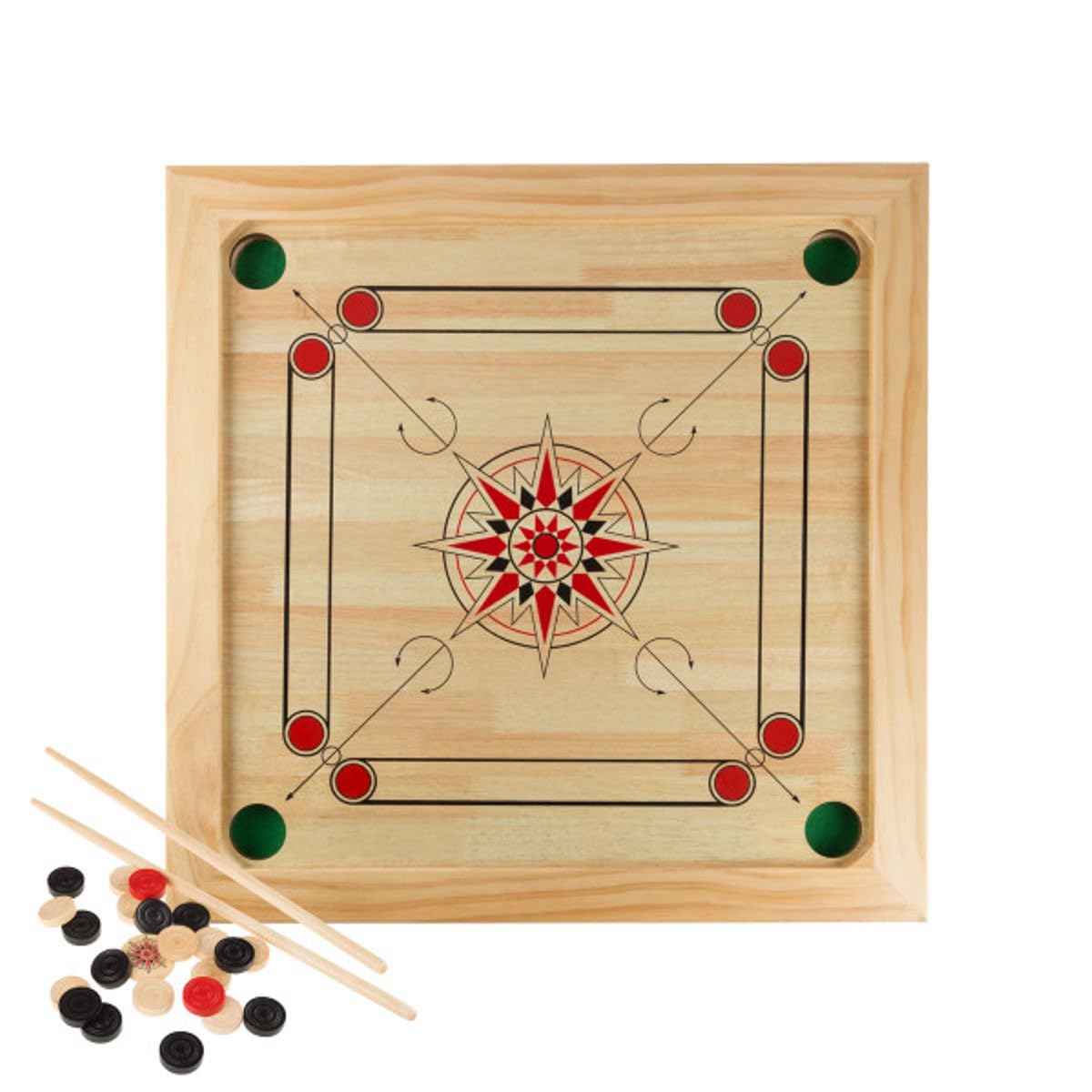 Amazon.co.jp: Carrom ボードゲーム クラシック ストライク&ポケット