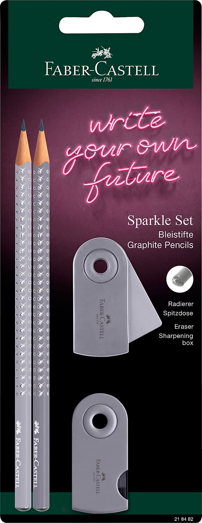 Faber-Castell 2 Pencil Set - Sparkle Dapple Grey/Coconut Milk