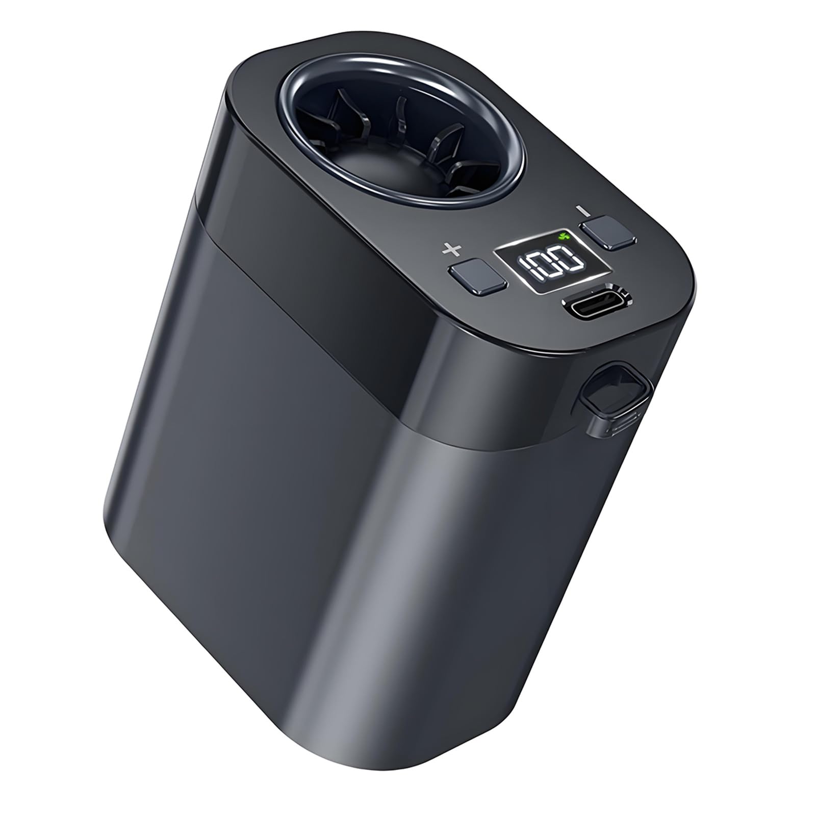 TAZIZI Quiet Body Attached Fan with Secure Grip and Extended Usage Period for Outdoor Adventures USB C Fast Charging Fan