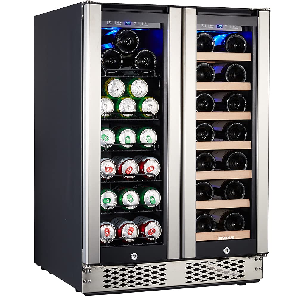 Under Counter Beverage and Wine Cooler, STAIGIS 24 Inch Wine