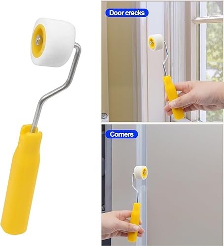 Miniatura 5 de Mini rodillos de pintura de 45 pulgadas para retoque de borde o esquina, pinceles de lana de pintura extra pequeños, herramienta de pintura pequeña