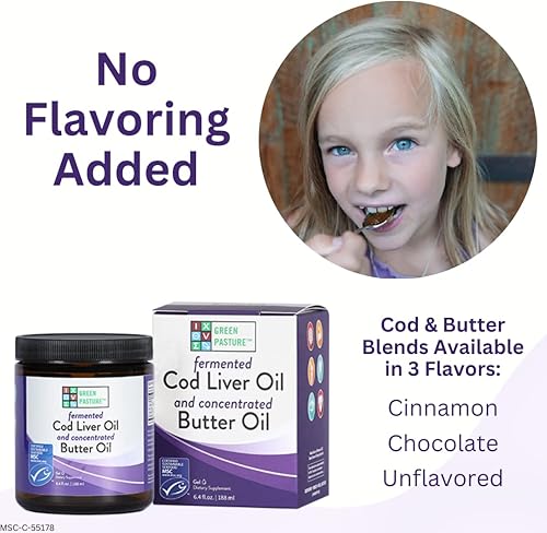 Miniatura 3 de Green Pasture Aceite de mantequillaaceite de hígado de bacalao fermentado Gel mezclado - 6.4 oz - Sin sabor