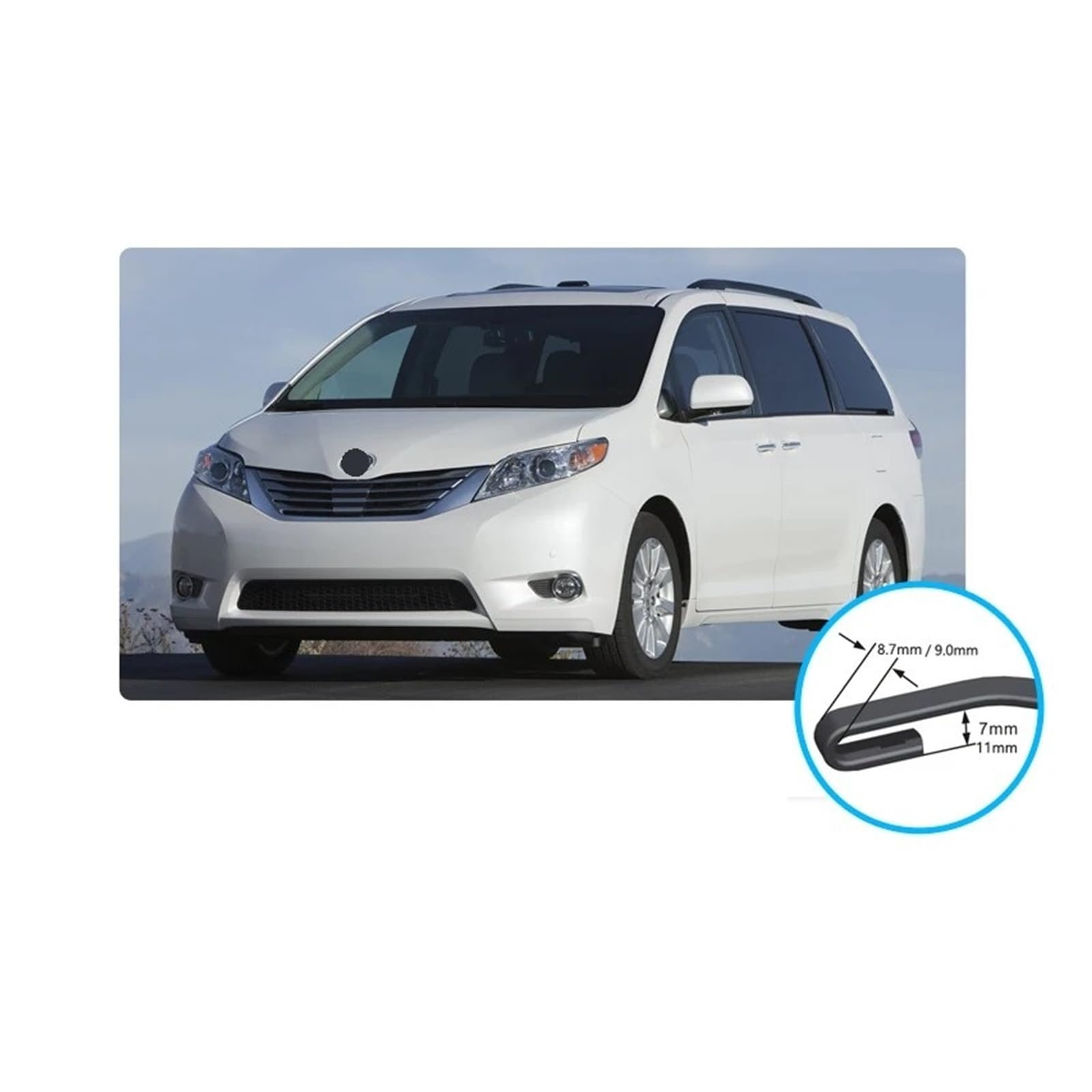 Automotive Tergicristalli Per Toyota Per Sienna XL30 2011 2012 2013 2014 2015 2016 2017 2018 Spazzole Tergicristallo Anteriori Per Auto