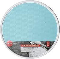 Vista 5 de Copco 5234758 - Bandeja giratoria antideslizante para despensa, 2 niveles, 12 pulgadas, color blanco y azul aqua