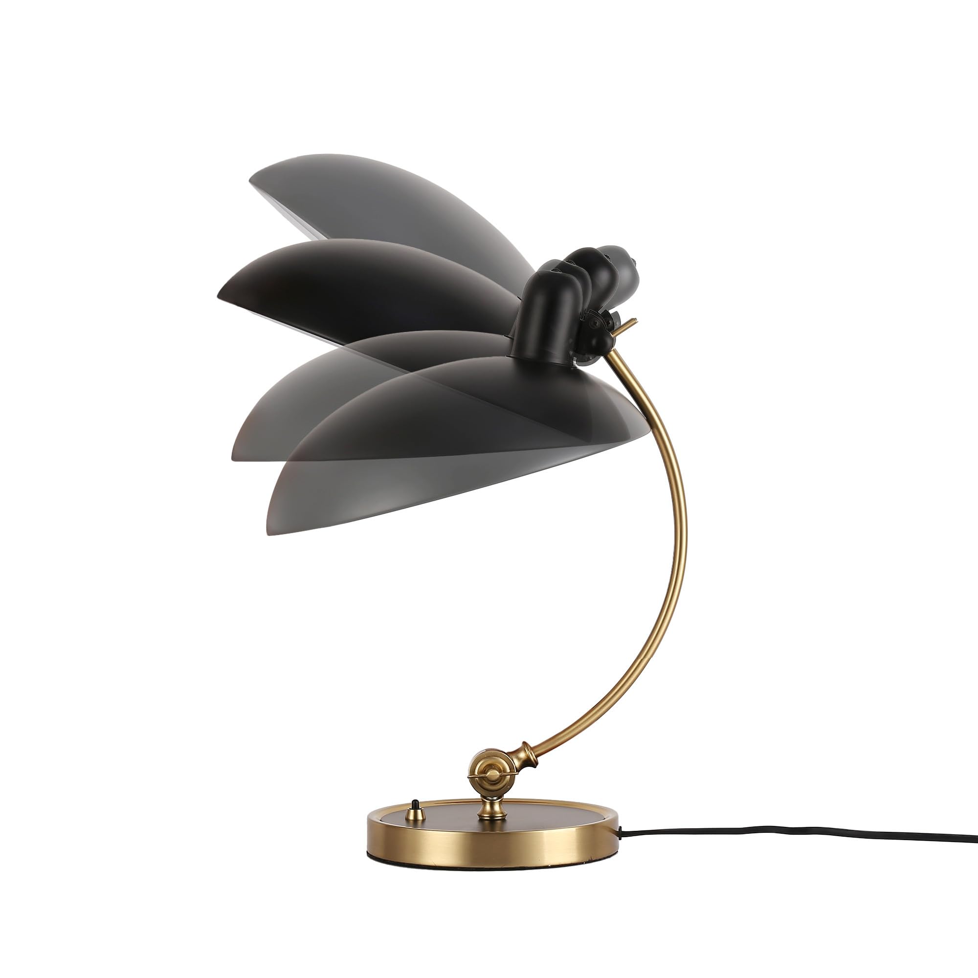Lampada da tavolo " Ulia " – Design in stile Bauhaus | Lampada da scrivania con paralume orientabile, attacco E27. Lampada vintage retrò per comodino, scrivania, soggiorno