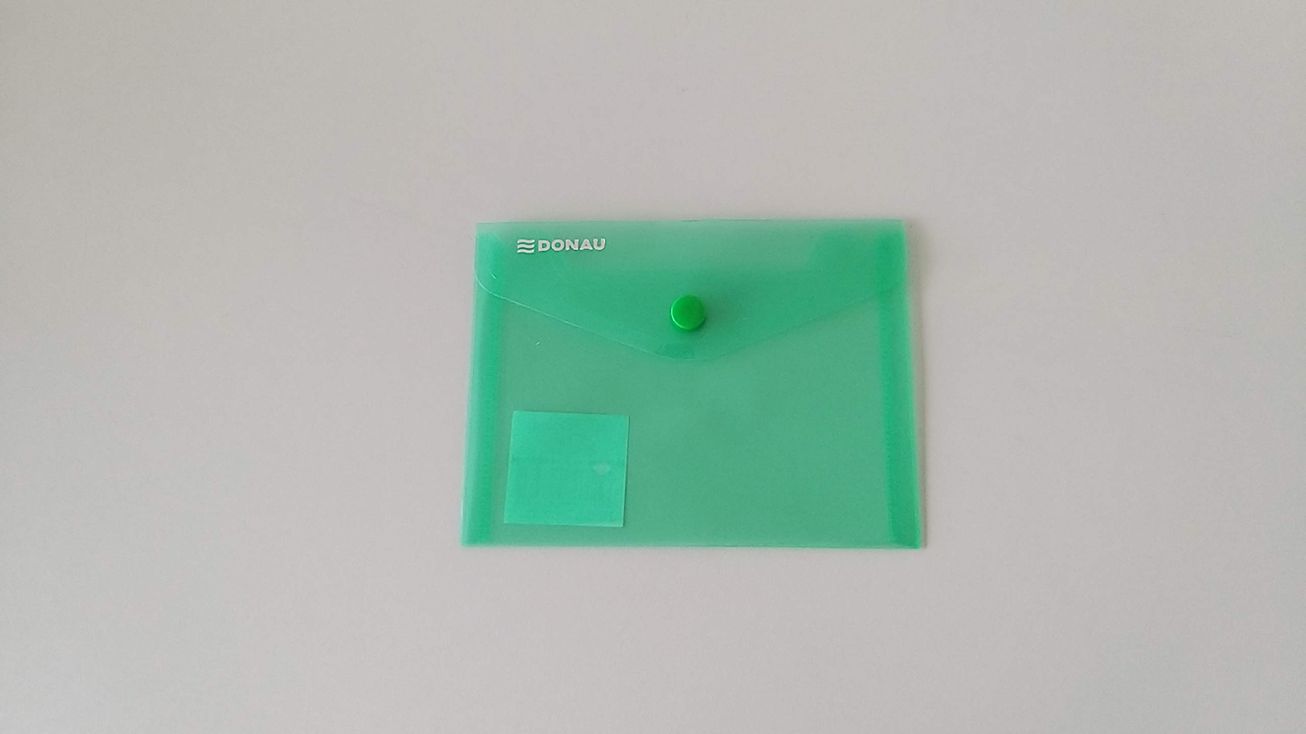 Pochette Enveloppe DONAU Format A6 – Fermeture Bouton, PP Transparent 180 µm, Verte, Idéale Pour Documents ! - 11
