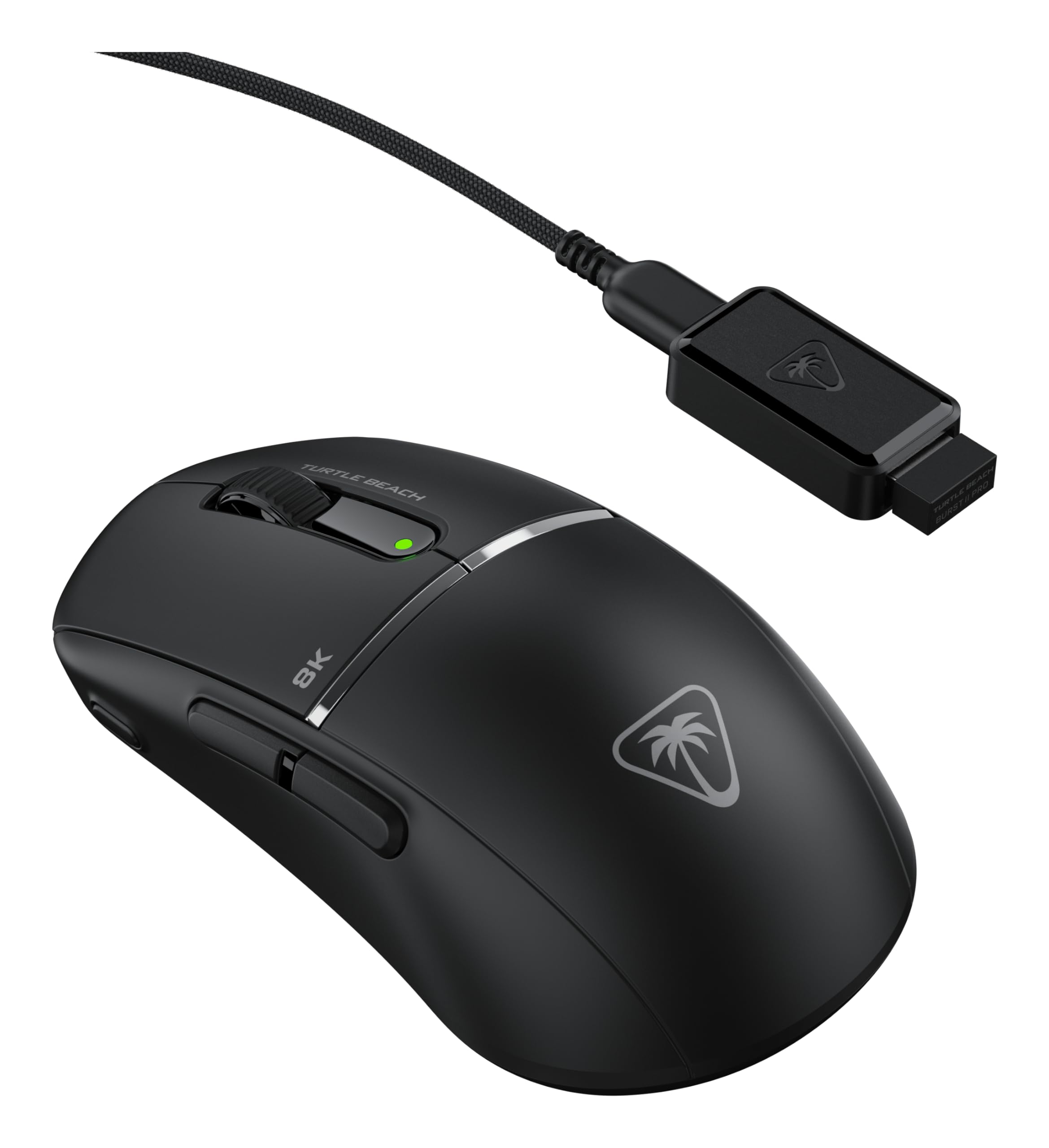 Turtle Beach Burst II Pro Black Wireless Esports Gaming Mouse - 8K polling, ultralekka 57 g, bateria 150 godzin, przełączniki optyczne, symetryczna, czujnik optyczny 30K DPI, 8 programowalnych wejść