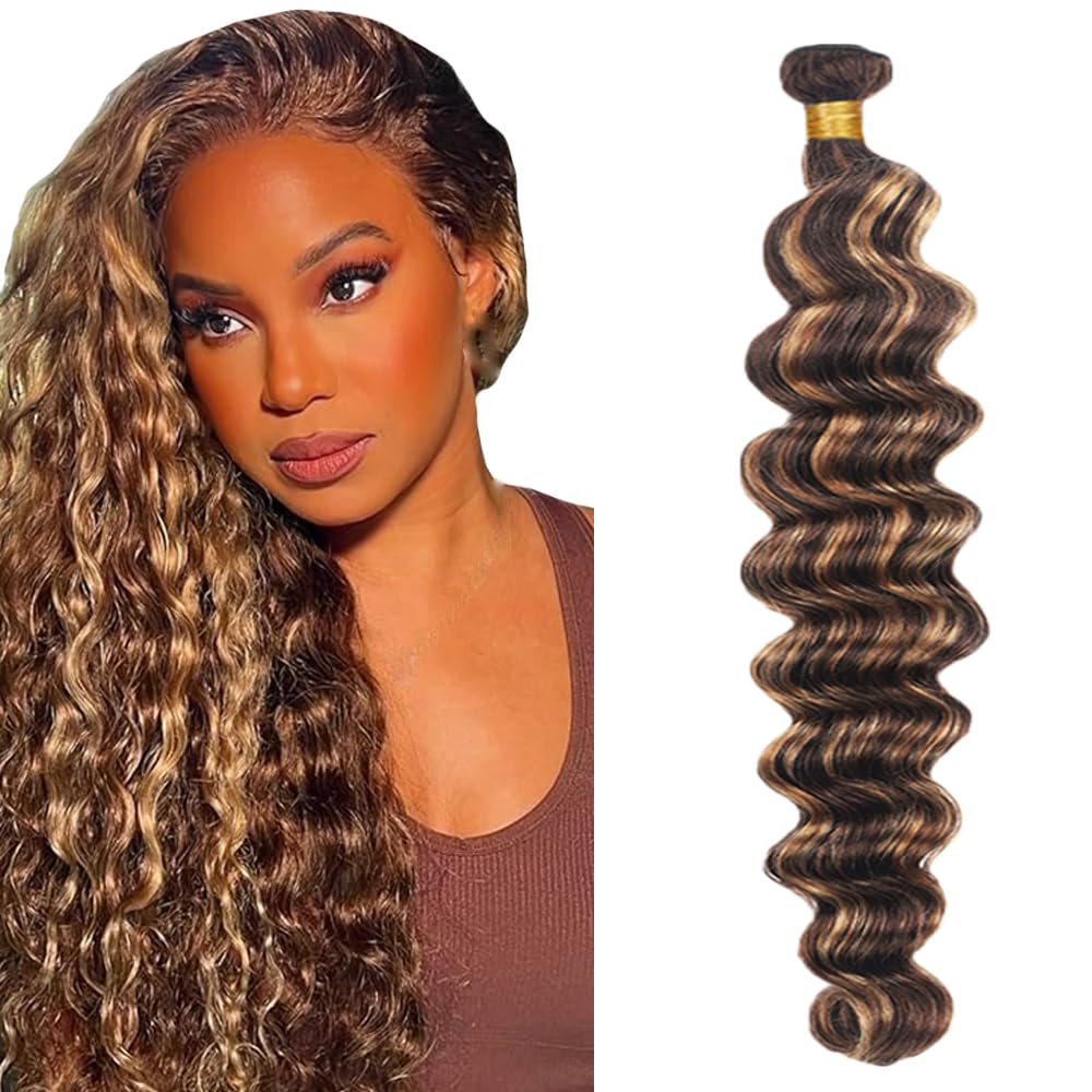 Extensiones de cabello humano con ondas profundas para dar volumen natural 8