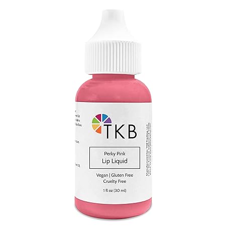 TKB Lip Liquid Color|Liquid Lip Color for TKB Gloss Base, DIY Lip Gloss, Pigmented Lip Gloss and Lipstick Colorant, Made in USA (1floz (30ml), Perky Pink)