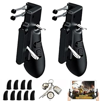 Mikirini 12 in 1 Mobile Game Controller Combo for iPad/Tablet, L2R2 Hand Gaming Grip Triggers for PUBG/Knives Out/Call of Duty/Apex