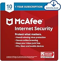 Vista 1 de McAfee Internet Security 2022 10 dispositivos Software antivirus Administrador de contraseñas Windows/Mac/Android/iOS 1 año de suscripción