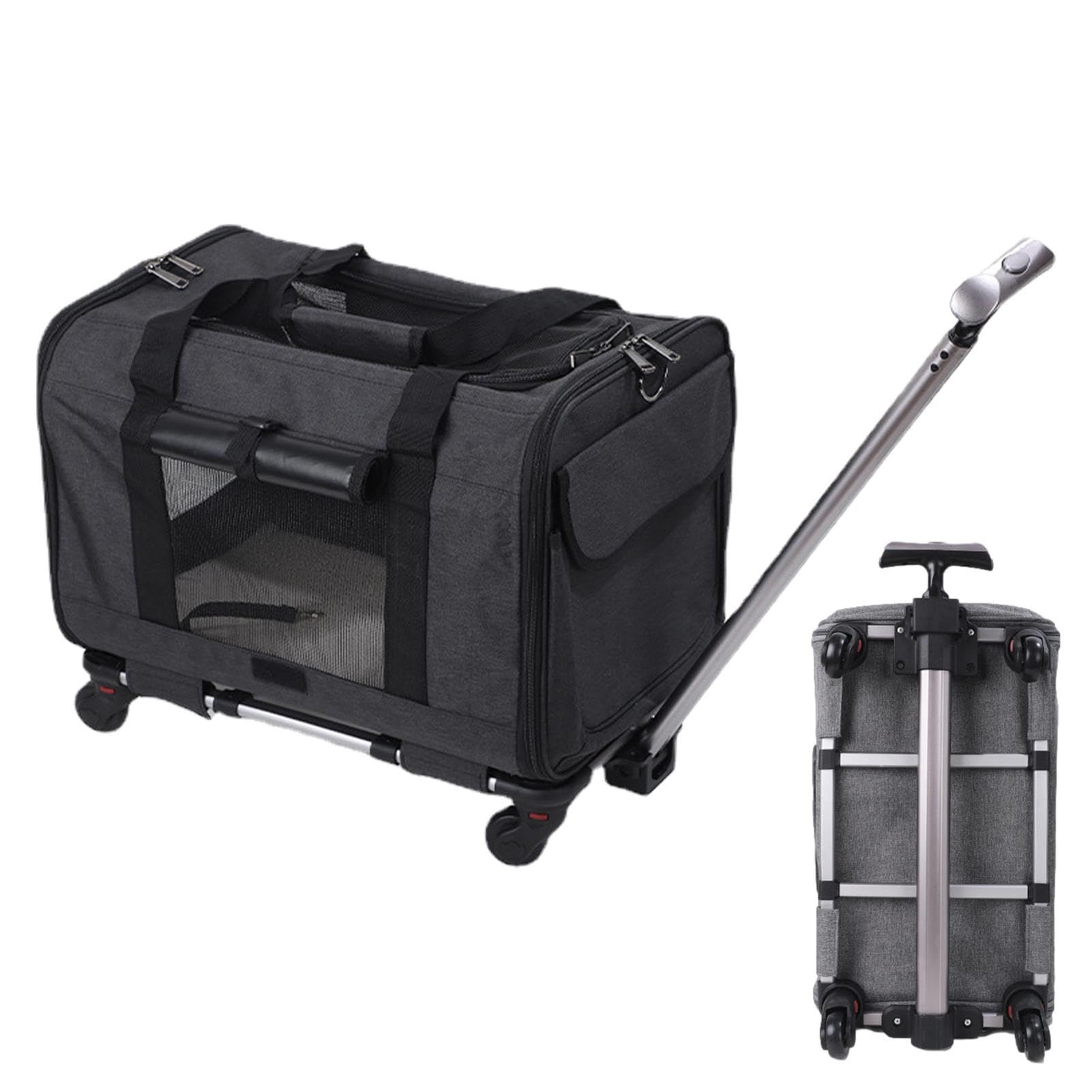 Transportín para Gatos Grande | Transportín para Perros y Gatos pequeños | con Ruedas - de Viaje para Perros pequeños, transportín Suave y Deslizante para Gatos Que Viven en casa,