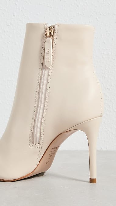 SCHUTZ Women's Mikki Booties, Eggshell, Off White, 9.5 Medium US