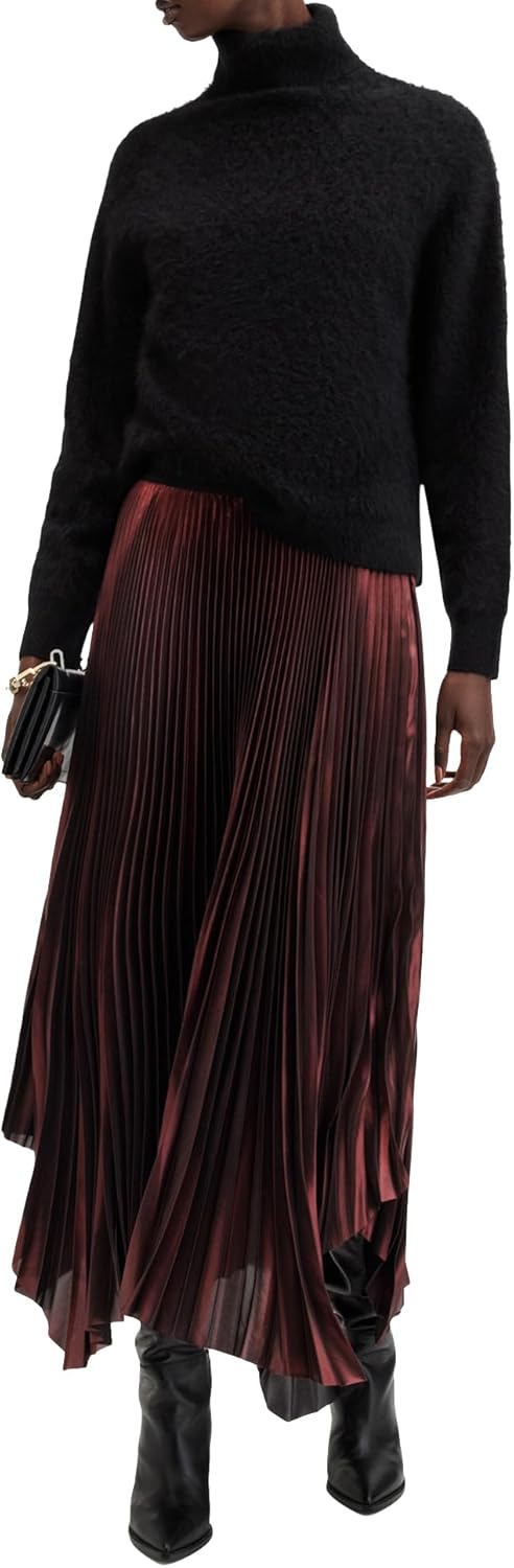 AllSaints Women's Phia Metallic Skirt