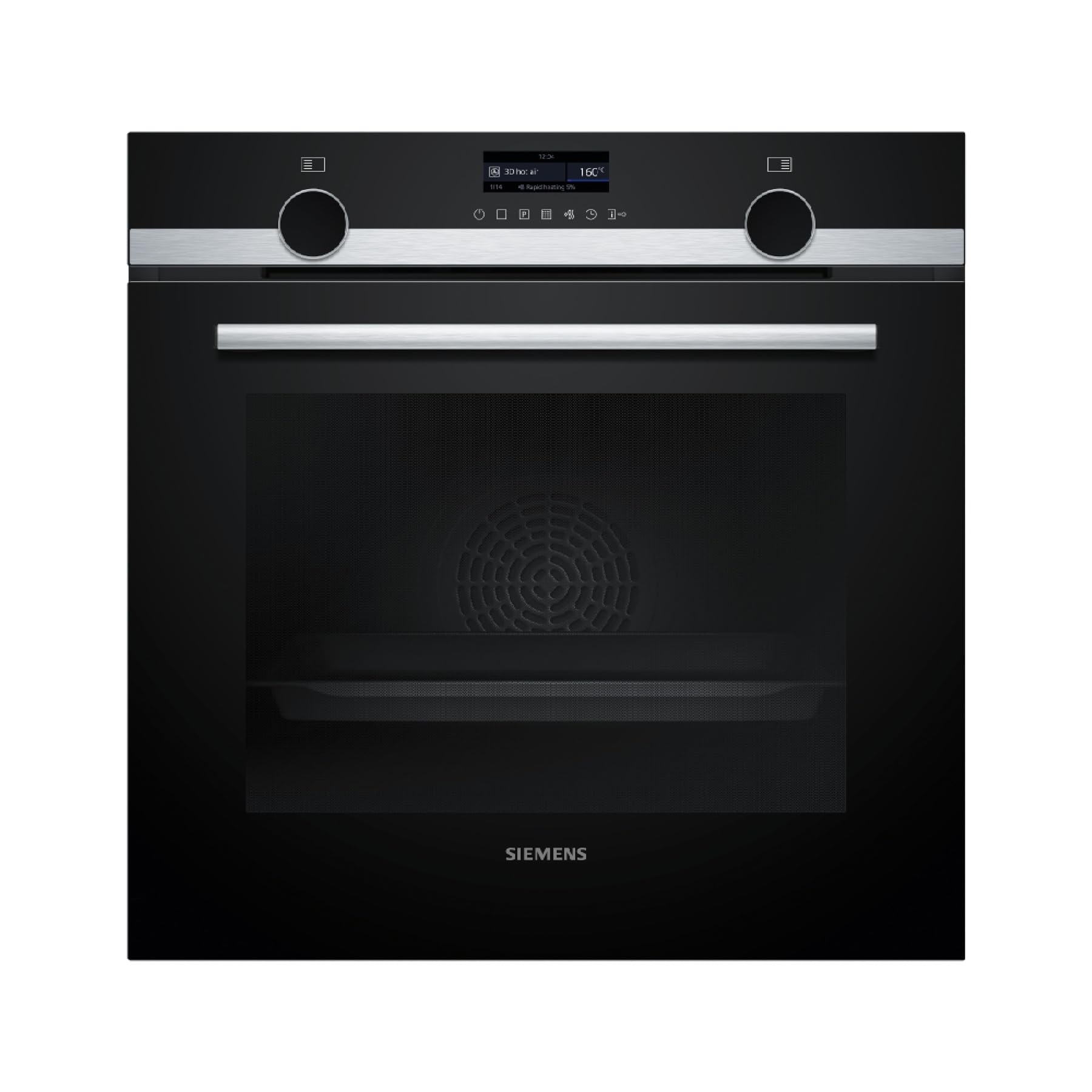Siemens HB579GBR3, iQ500, Einbau-Backofen 60 x 60 cm, Air Fry, activeClean Pyrolyse Selbstreinigung, TFT-Display, 3D Heißluft, Schnellaufheizung, cookControl40 Automatikprogramme, softMove, Edelstahl