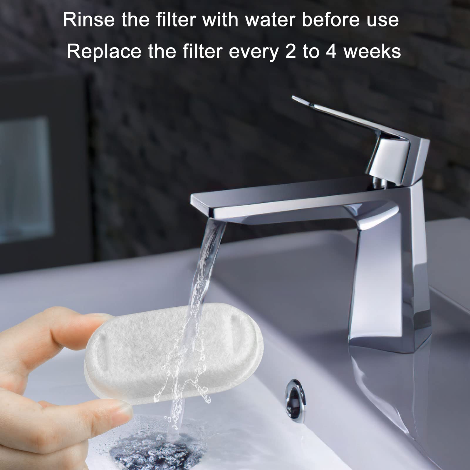 Wonder Creature 24 Pack Cat Water Fountain Filter Replacement, 4+4/8+8/12+12/16+16 Pack for Stainless Steel Cat Water Fountain 2L/67oz and 3.2L/108oz, 12 Carbon Filters & 12 Pre-Filter Sponges - image 5