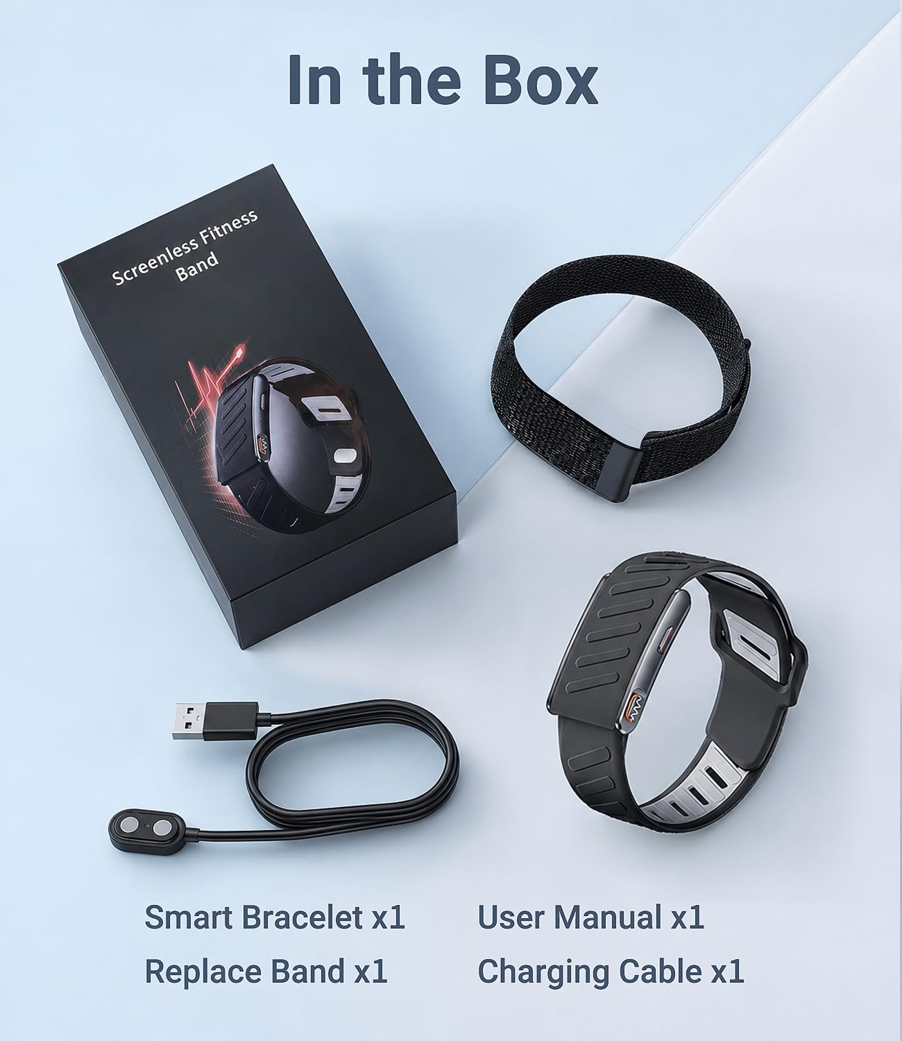 Smart Band, Fitness-Tracker mit EKG, HRV, SpO2, Schlafüberwachung, Pulsmessung, Schrittzähler Armband mit Temperaturmessung, 100+ Sportmodi, 3ATM wasserdicht, Fitness Armband kompatibel Android iOS