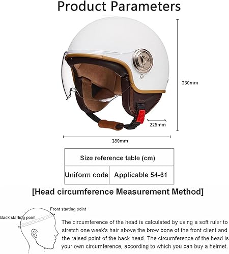 Miniatura 7 de Medio casco de motocicleta para mujer, con orejas de gato, casco de motocicleta eléctrico, casco de motocicleta de cara abierta, casco de ciclomotor