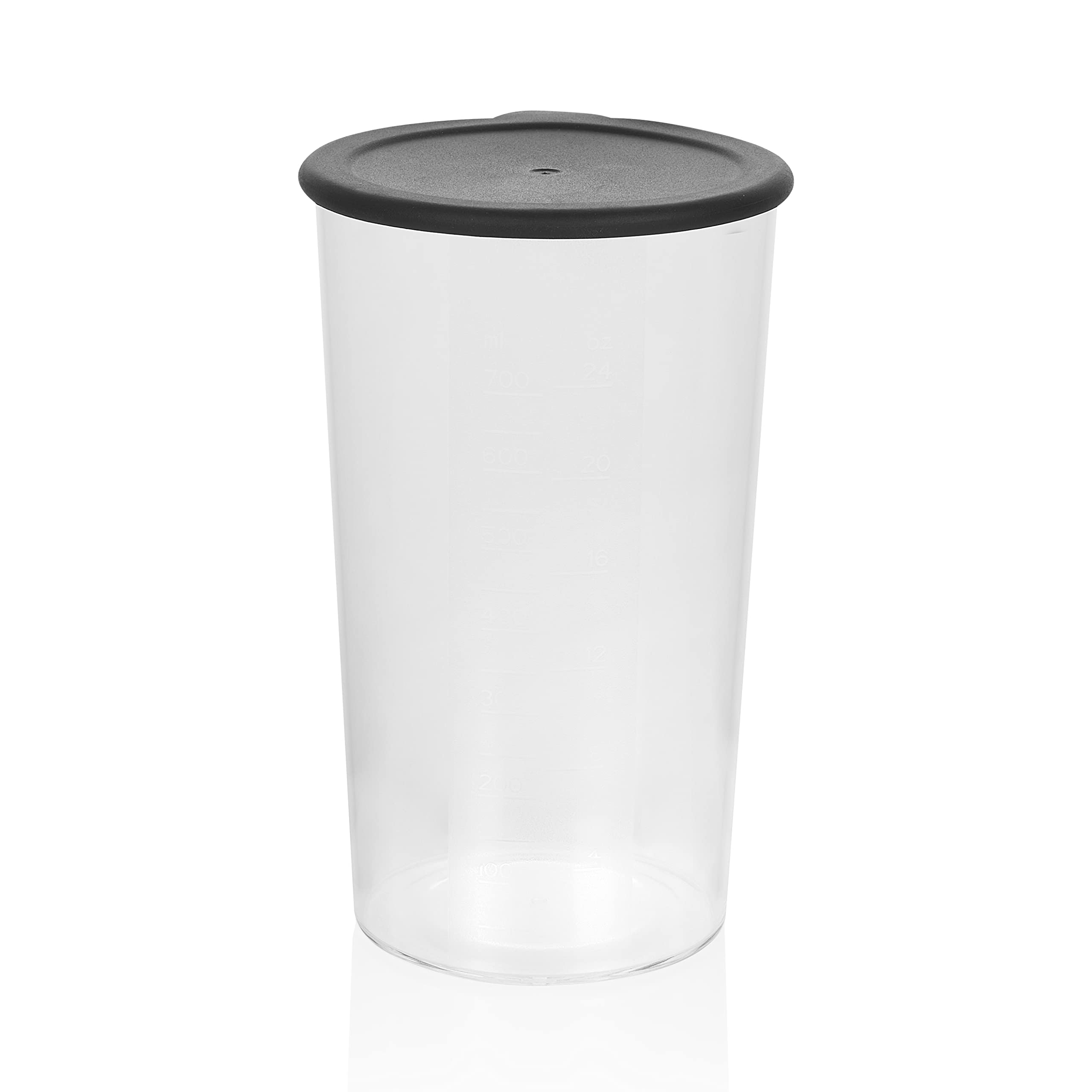 Tristar Stabmixer – Stufenlose Geschwindigkeitsregelung, 800 Watt, 700 ml Messbecher, 4 Edelstahlklingen, Zerkleinerer, Schneebesen Turbo-Funktion, MX-4839, Silber, Schwarz