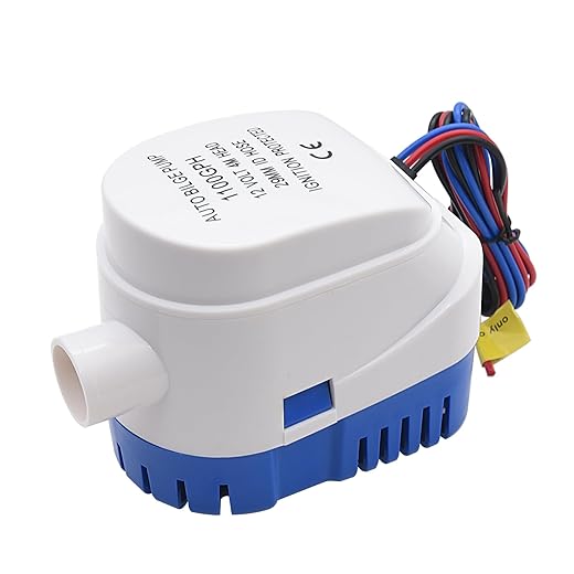 KAOLALI Pompe de Cale Automatique 12V Automatique Submersible 1100GPH Pompe à eau Submersible pour Bateaux Marins Yacht