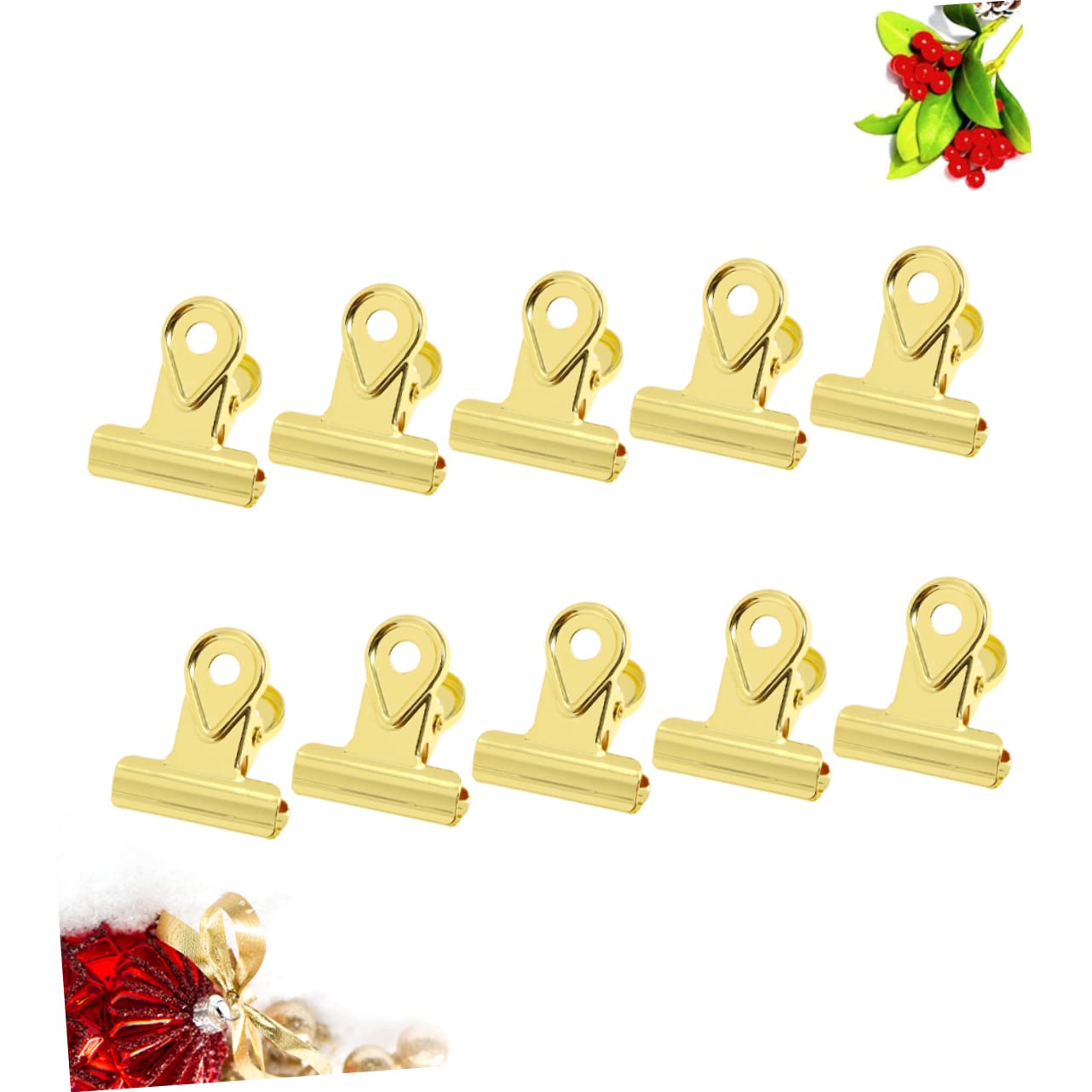 STOBOK 30pezzi Clip Metallo Placcato Per Carta Fermagli Per Documenti Rame Con Cerniera Dorato Per Ufficio e Casa