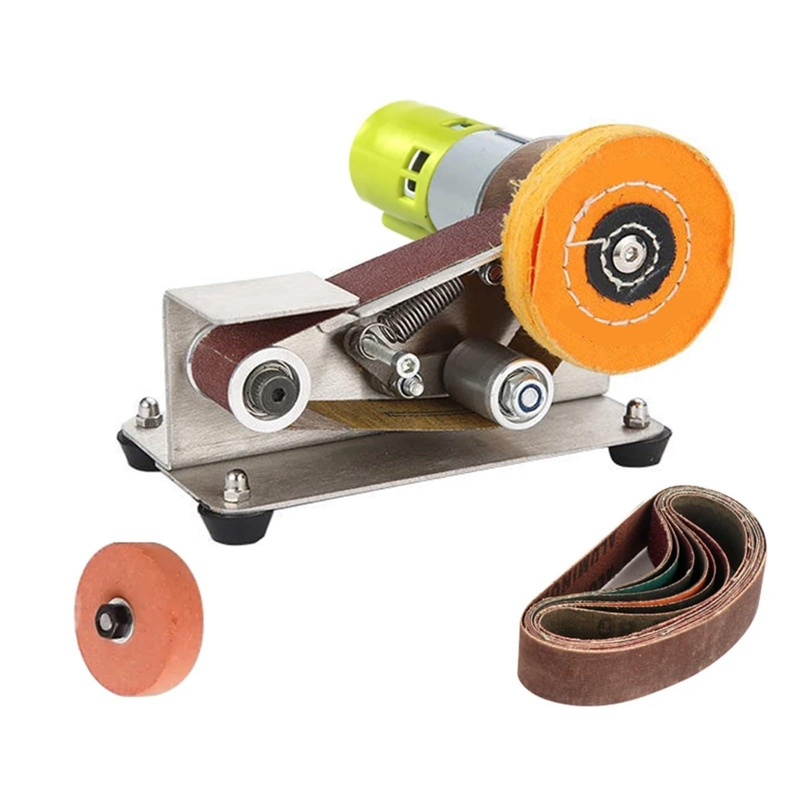 Csdasw 2 Electric Mini Belt Sander, Diy Multifunctional Polishing Grinding Machine, Adjustable 7-Speed Control Jewellery Diy(2)