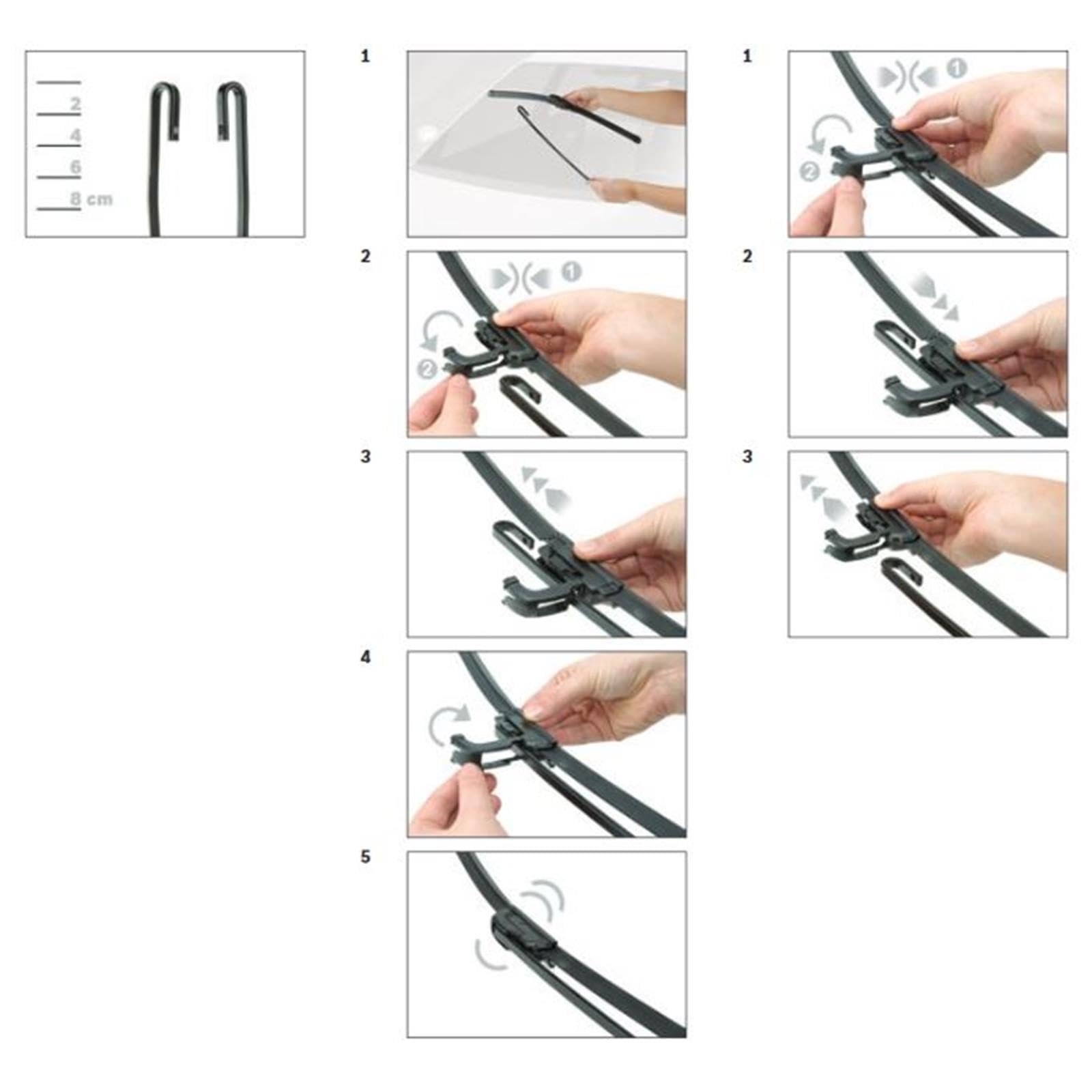 Set Bosch Wischer Wischerblatt Wischerblätter Scheibenwischer Scheibenwischerblätter Aerotwin AR997S + Heckwischer Heckwischerblatt Heckscheibenwischer H402