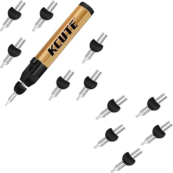 Chispee Thread Burner II with One Touch Thread Burner Zap Tool for Finishing Bead Weaving, Sewing, Leather Work, Fast Melting Wax& Jewelry Making 1Pc Thread Burning II + 10Pcs Tips