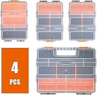 Vista 4 de TCE Caja de herramientas organizadora de piezas, caja de herramientas de almacenamiento versátil y duradera para pernos, tornillos, clavos, tuercas