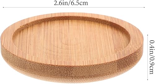 Miniatura 6 de 6 posavasos de bambú Estera de taza de bambú almohadillas de té de madera platillo de café platillo cerveza platillos posavasos posavasos vino