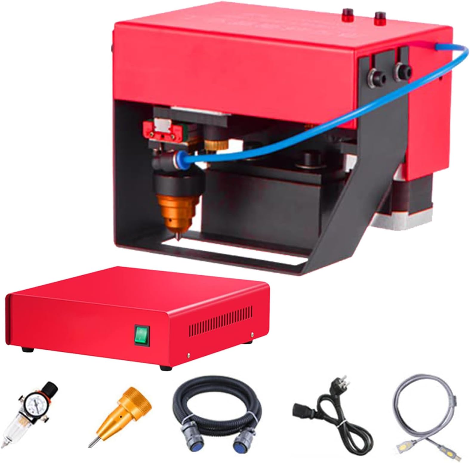 Pneumatic Dot Marking Machine, Pneumatic Marking Machine, Portable Pneumatic Metal Engraving Machine, For Motorcycle Body Fit Chassis Number,TypeF